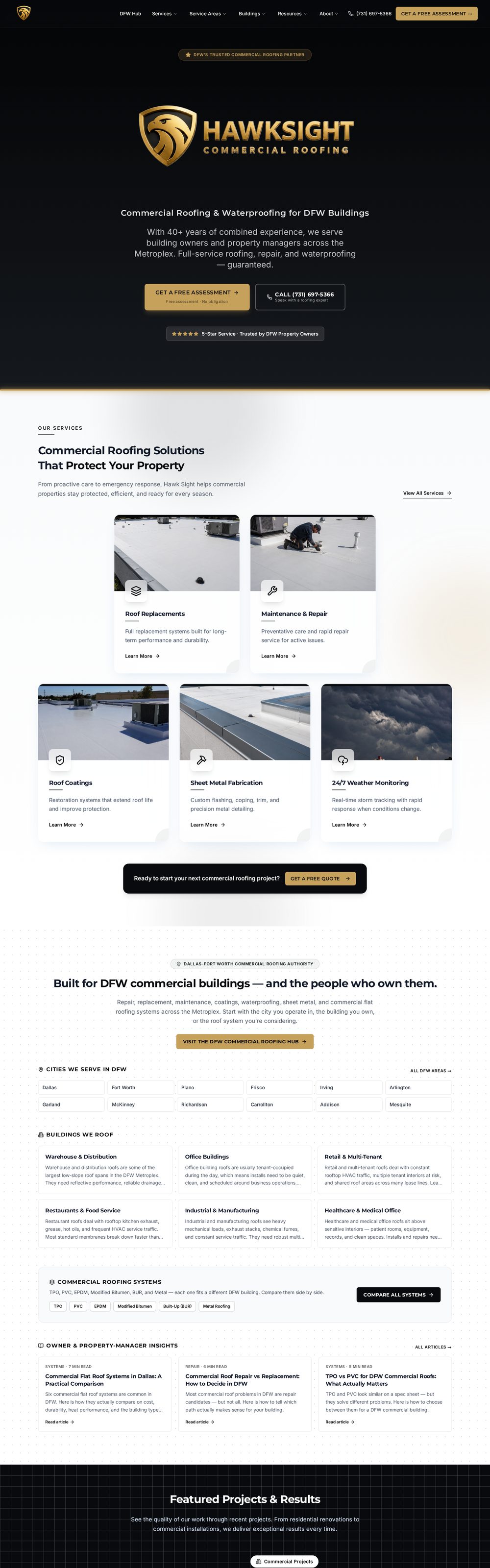 Hawksight Commercial website
